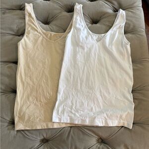 J. Crew White Fitted Tank Top